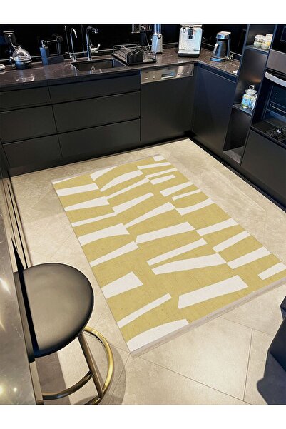 Rugs Modern Halı Atlas Koleksiyonu Bej Temalı Geometrik Desenli Kreatif Moder...