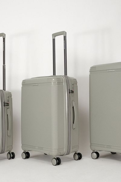 Giordano League Luggage Set of 3 Pink PP Travel Suitcase, Unbreakable Lightweight Expandable
