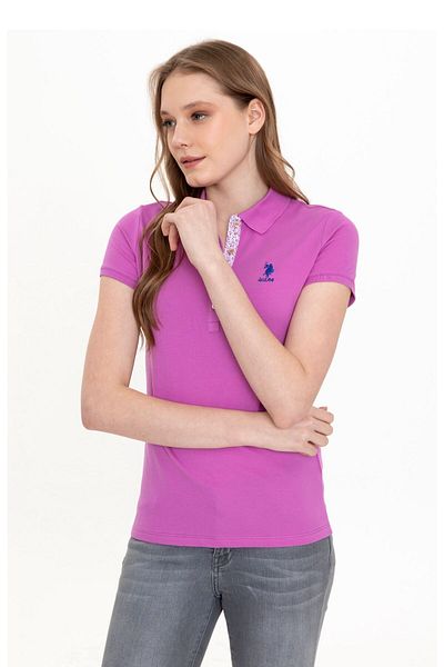 U.S. Polo Assn. Γυναικείο μπλουζάκι Violet Basic Polo με λαιμόκοψη
