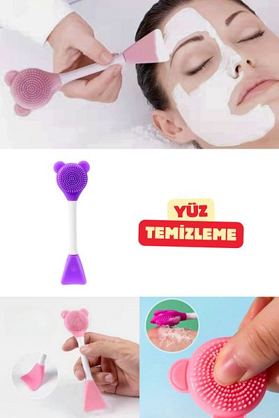 Vekorr Facial Cleansing Apparatus Soft Brush Mask Application Spatula Skin Cleaning Peeling Applicator