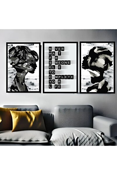 icase Dormitor Love Love Negru Alb Wall Coexistence Chaos Concept Decor Set d...