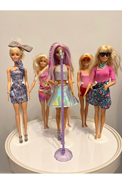3DHOBİCENTER Barbie Standı 5 adet Oyuncak Bebek Tutucu Bebek Standı
