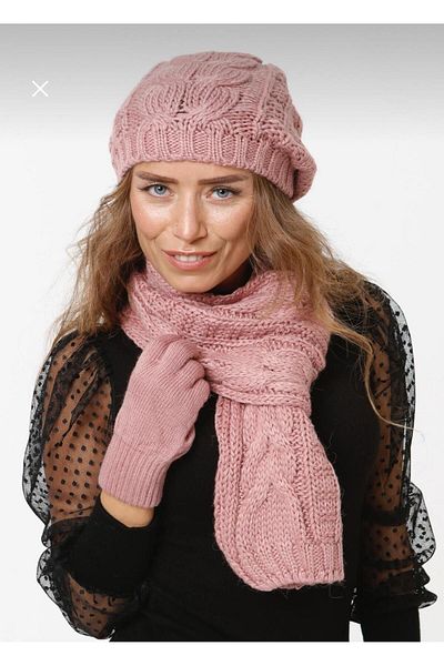 Wearflawless Set de eșarfe, bonete și mănuși din 3 piese de iarnă pentru femei