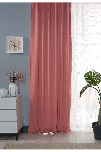 Miabella Home Single Wing Blackout Sunshade - Dimming Background, Light Proof, Extrafor Gathered and Cornice