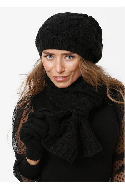 Wearflawless Set de eșarfe, bonete și mănuși din 3 piese de iarnă pentru femei