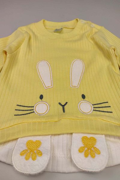 Peki 5-Piece Cotton Embroidered Girl's Gift - Rabbit Corded Set 14916