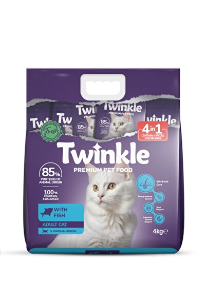 Twinkle Twinkle Balıklı Yetişkin Kedi Maması 4 Kg. (4 in 1)
