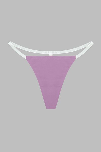 Yohannes Club Set of 3 T-Thong String Panties - Salmon, Powder, Lilac