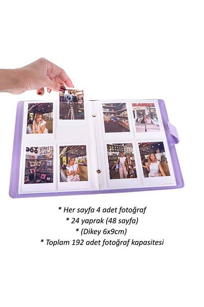 Dijital Dünyası Δερμάτινο άλμπουμ φωτογραφιών Instax 192 6x9 Polacard