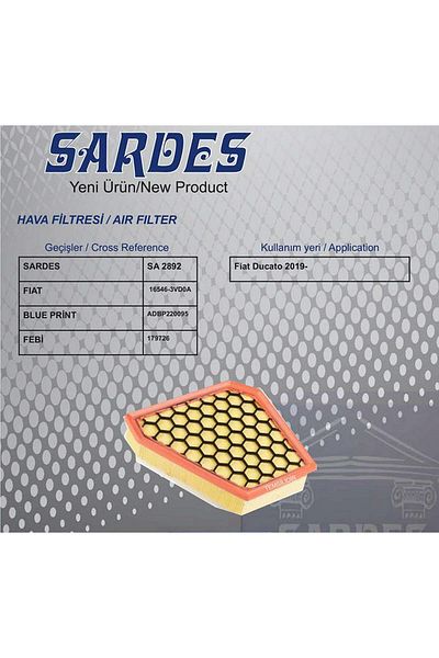 Sardes Fiat Ducato Iii 4X4-Ducato Iii Panorama - Air Filter 18051