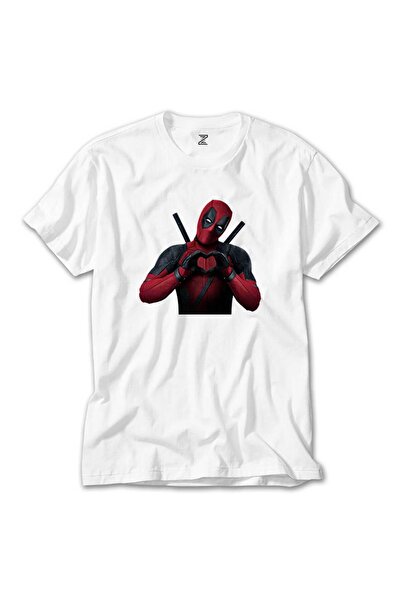 Butik Tricou alb Deadpool Love