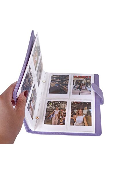 Dijital Dünyası Deri Instax 6x9 Polakart Fotoğraf Albümü - 96 Kapasite