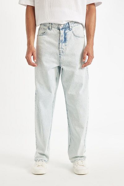 DeFacto Baggy Fit Wide Fit Regular Waist Wide Leg Jean Trousers D1819Ax24Au