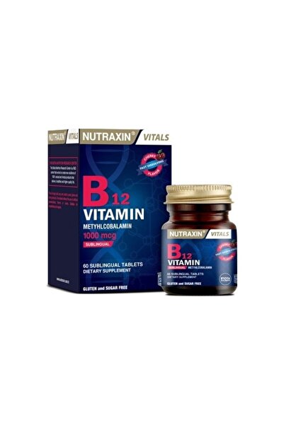 Nutraxin Yorgunluk ve Bitkinliğin Azalmasına B12 Vitamin 60 Kapsül