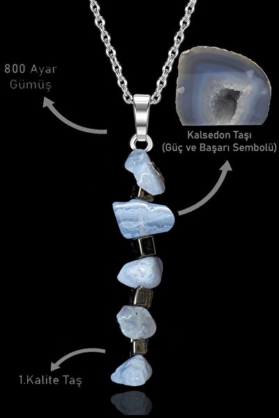 Erilsa قلادة من حجر العقيق المكسور المعتمد