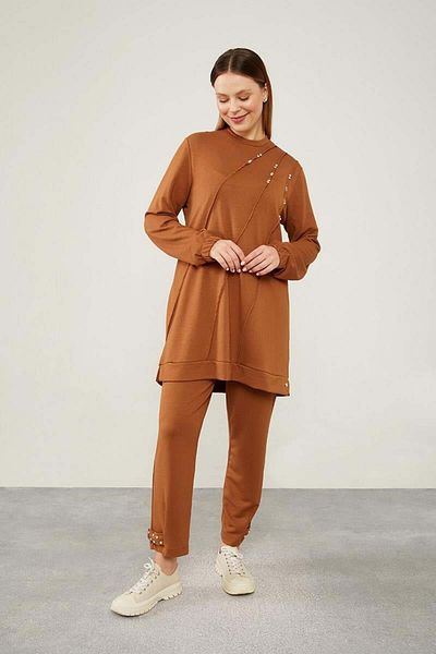 Levidor - Ribbed Detailed Trousers Double Set