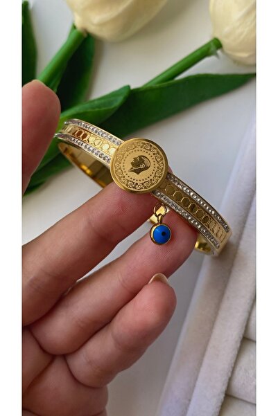 Aksesuar Kararmaz Çelik Çeyrek Görünüm Kuyum Model Kelepçe Iç Çap:6cm