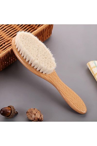 Sheer 100% Natural Goat Hair Baby Hair Brush (extra Soft) Baby Comb