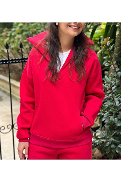 LaSorella Butik KADIN KIRMIZI EŞOFMAN TAKIMI