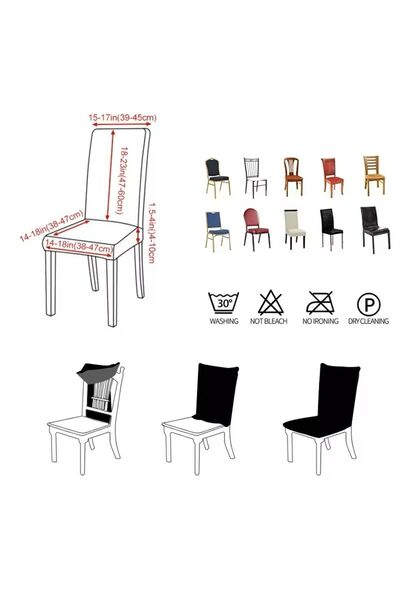 intil Sandalye Kılıfı, Sandalye Örtüsü Hardal Renk Yıkanabilir Lastikli 1 Adet Chair Cover