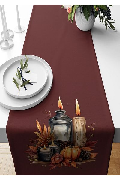 Bertille Home Seria Toamnă 140x40 Cm Runner imprimat digital (Toamna Halloween)