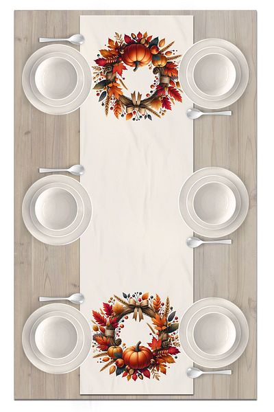 Bertille Home Autumn Series 140X40 cm Digital Printed Runner (Halloween Autumn)
