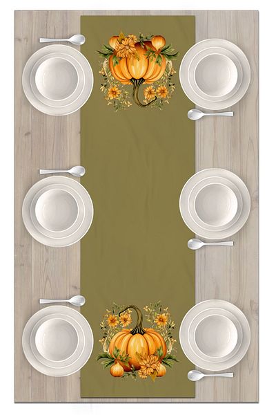 Bertille Home Autumn Series 140X40 cm Digital Printed Runner (Halloween Autumn)