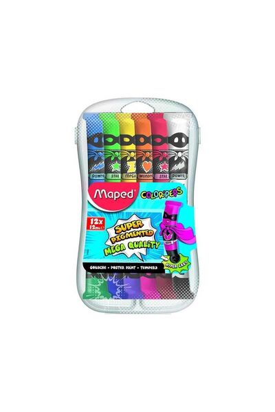 Maped GUAJ BOYA TÜP 12 ML 12 RENK PAKET