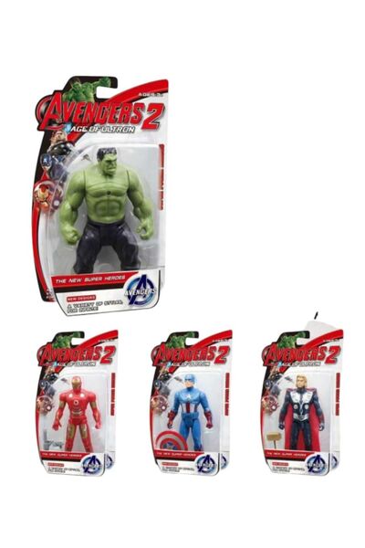Ailenizin Oyuncakçısı 17 CM  4 LÜ IRON-MAN THOR  KAPTAN AMERİKA HULK KAHRAMAN...
