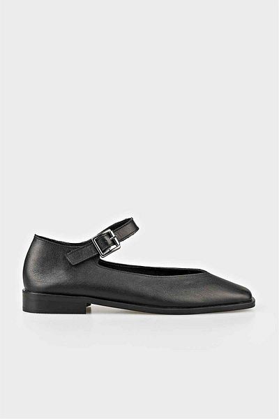 Elle Shoes Black Leather Women's Casual Shoes