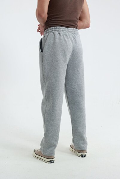 TKT 3 szálú melegítőnadrág széles szárú táskás téli pamut fésült polár belsővel