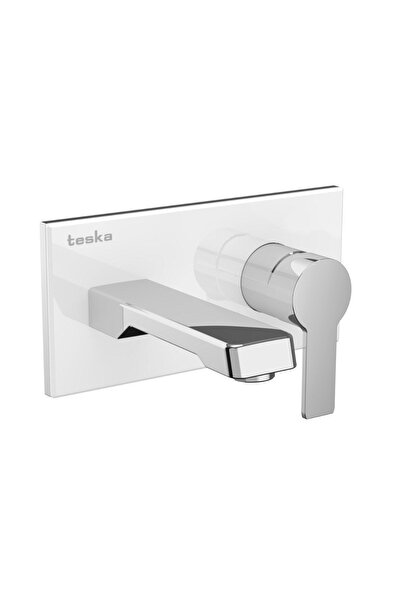 TESKA Quasar White Built-In Sink Faucet - Glass Design
