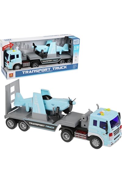 scntoys Sürtmeli Sesli Işıklı Uçak Taşıyan Tır 1:16 Oyuncak Uçak Oyuncak Arab...