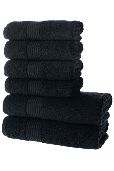 MAURAHOME Tomurcuk %100 Pamuk 6'lı Banyo Havlu Seti (2'li Banyo Havlusu 70x140cm ve 4'lü El Havlusu 50x100cm)