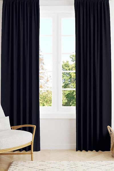 Miabella Home Single Wing Blackout Sunshade - Dimming Background, Light Proof, Extrafor Gathered and Cornice