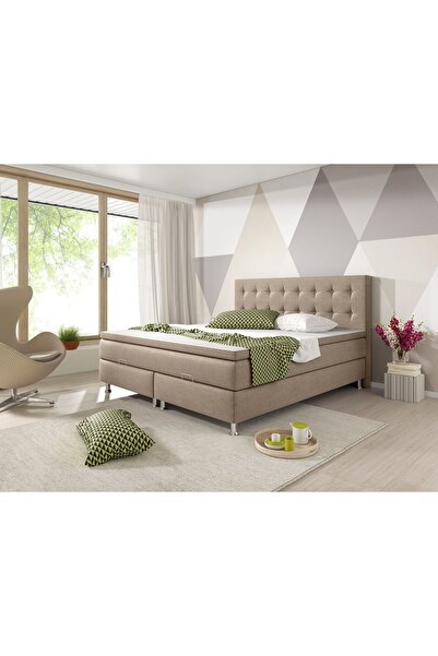 interbed Yatak Köln Ikili Set Çift Kişilik Baza Başlık Seti