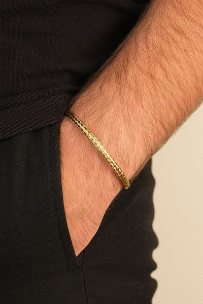 Jack Ferrero Steel / Leather - Original Men's Bracelet