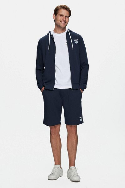 UCLA Randy Men's Knitted Shorts - Navy Blue, Printed, Standard Fit