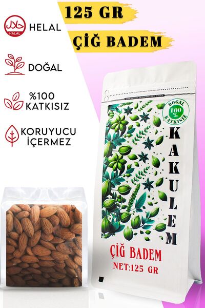 Kakulem SERTİFİKALI Çıtır Premium Datça Çiğ Badem 125 GR