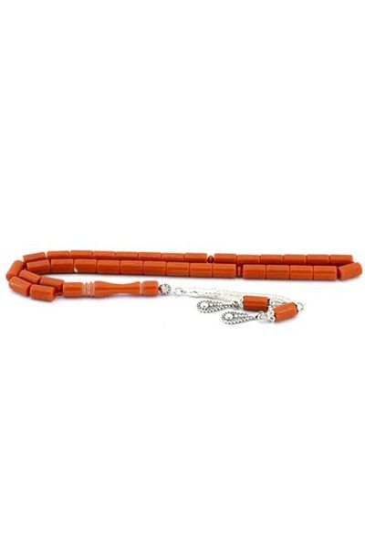 Midyat Gümüş Dünyası Powder Amber Rosary - Cut