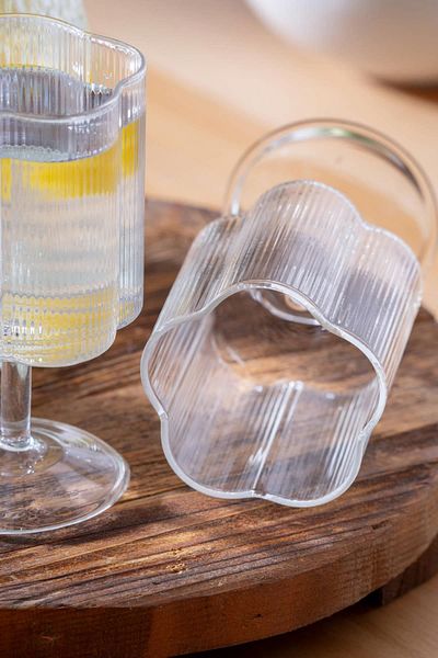 ACAR Daisy Glass Cup with Foot - 12 cm
