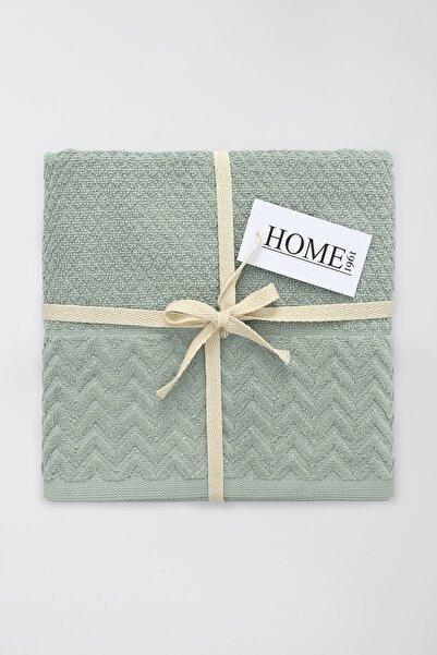 HOME 1961 Набір з 2 високопоглинаючих оксамитових рушників - м'які кольорові жакардові (Spectre)