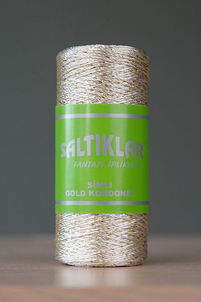 SALTIKLAR Premium Silvery Embroidered Cord - Ecru Ss-0001