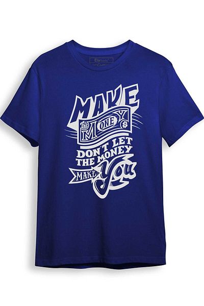 The Baski Μπλουζάκι με τυπωμένο 100% βαμβάκι Premium Blue Design Make Money