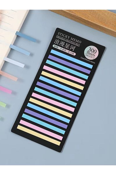 Para Todos Transparent Colored Short Strip Post It Adhesive Note Paper Post-It Bookmark Postit 300 Sheets Sticker