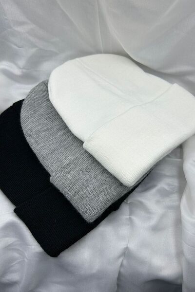 KISCHE Unisex Men's Women's Flexible Comfortable Winter Windproof Black, White, Gray Beanie