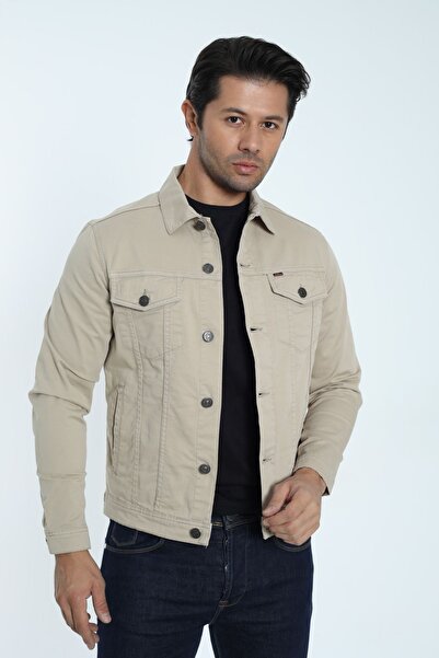 Cordial Palton pentru bărbați, 100% bumbac, cu buzunar dublu, cu detaliu de c...