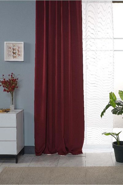 Miabella Home Single Wing Blackout Sunshade - Dimming Background, Light Proof, Extrafor Gathered and Cornice