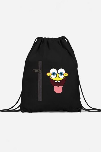 Fanze Αθλητικό σακίδιο πλάτης Μπομπ Σφουγγαράκης με τσέπες zrn4894