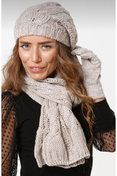 Wearflawless Set de eșarfe, bonete și mănuși din 3 piese de iarnă pentru femei